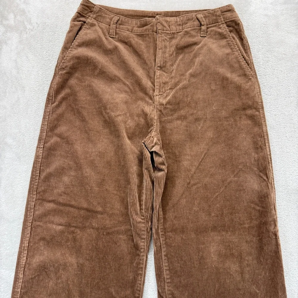 Vintage Gap Pants Women's 6 Corduroy Brown Wide Leg Hi Rise Casual Retro Trouser
